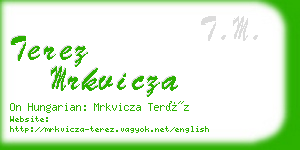 terez mrkvicza business card